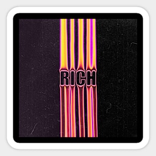 rich typography design Sticker